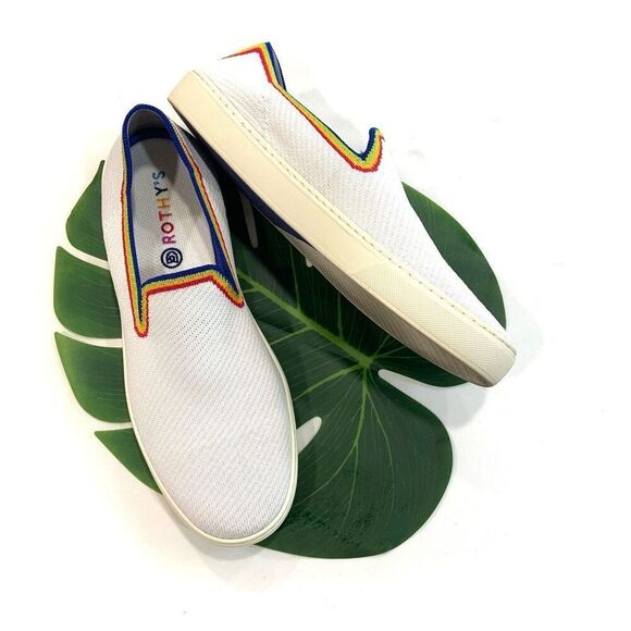 ROTHY’S Rainbow Pride Slip On Sneakers (Sz 43.5) - Picture 1 of 8